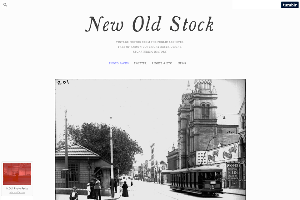 new old stock historical stock photos interface